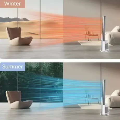 Smart Wifi 2 In 1 Bladeless Air Cooler Heater Fan